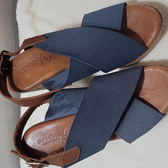 Eurostudio Flex Womens Sandals Comfort Sandals Blue Sandals Size 7 (39EU) - Picture 1 of 11